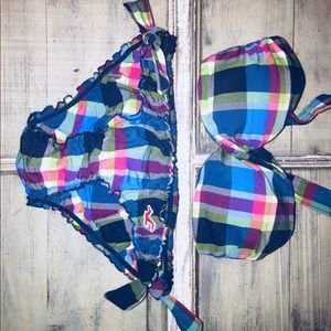 Hollister 2 Piece Plaid Swimsuit